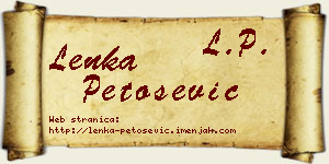 Lenka Petošević vizit kartica